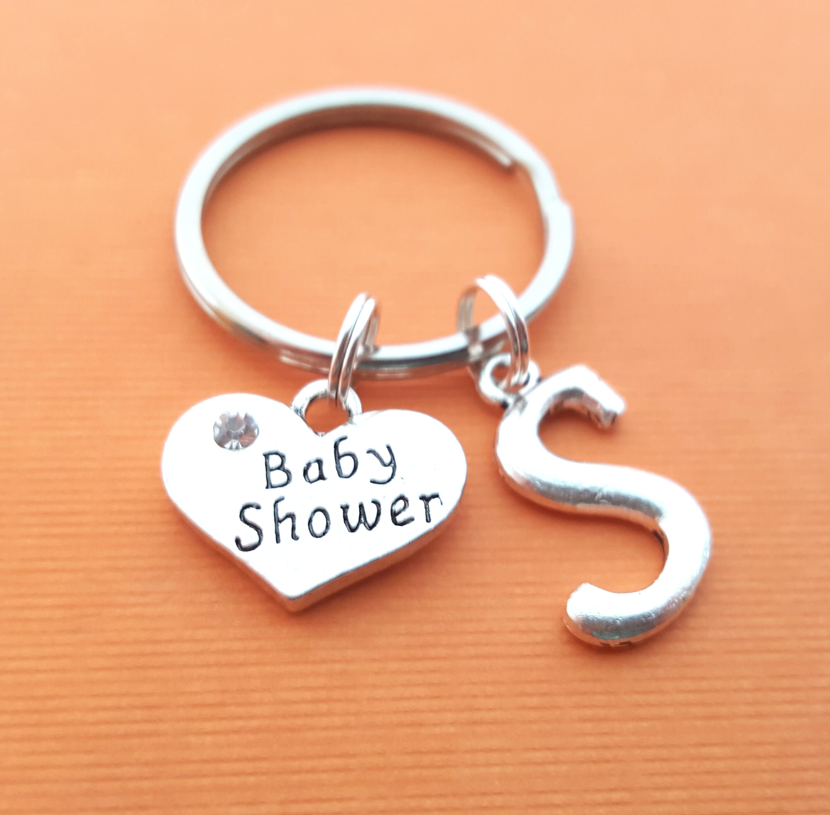 Baby Shower Keychain Personalized Keychain Initial | Etsy