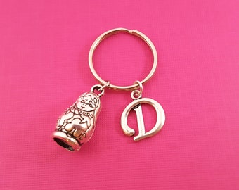 Matryoshka Doll Keychain - Matryoshka Personalized Keychain - Initial Keychain - Custom Key Chain - Personalized Gift - Gift for Him / Her