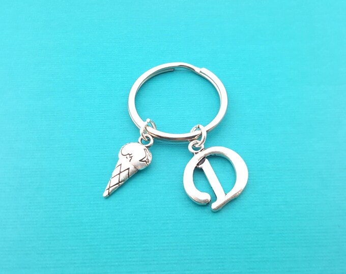 Ice Cream Key Chain Ice Cream Keychain Personalized Etsy