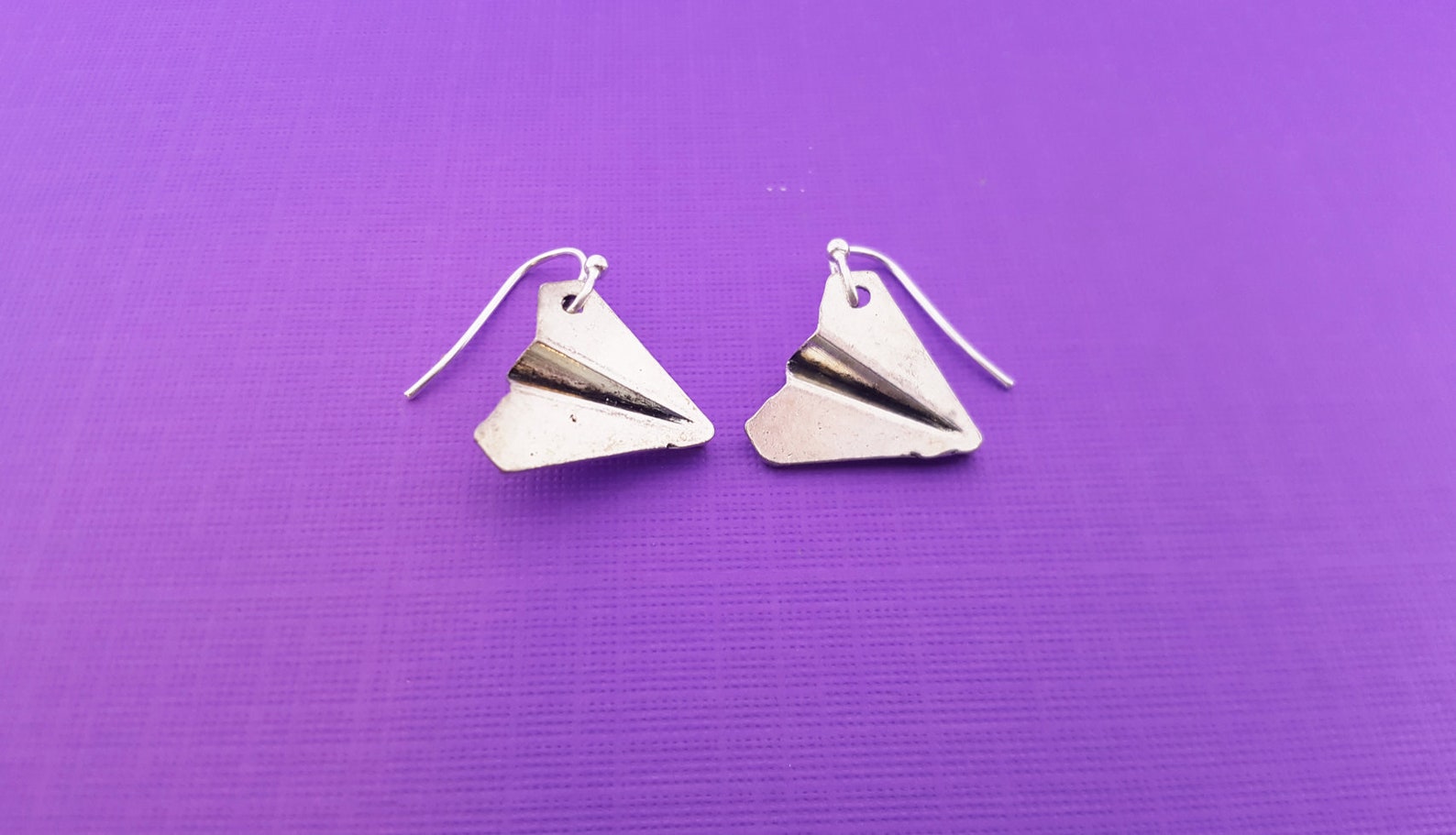 Paper Airplane Earrings Paper Airplane Charms Sterling Etsy