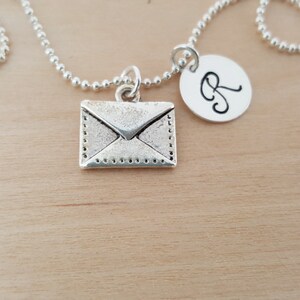 Envelope Necklace - Letter Charm - Personalized Necklace - Custom Initial Necklace - Initial Jewelry - Monogram Necklace - Gift for Her