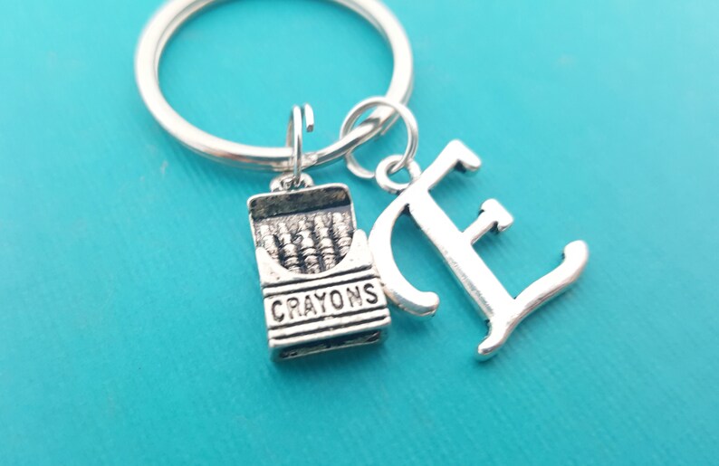 Crayon Key Rings Crayon Box Keychain - Personalized Key Chain - Initial Key Chain ...
