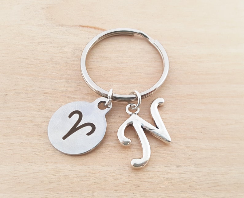 Aries Key Chain Zodiac Key Chain Zodiac Sign Etsy