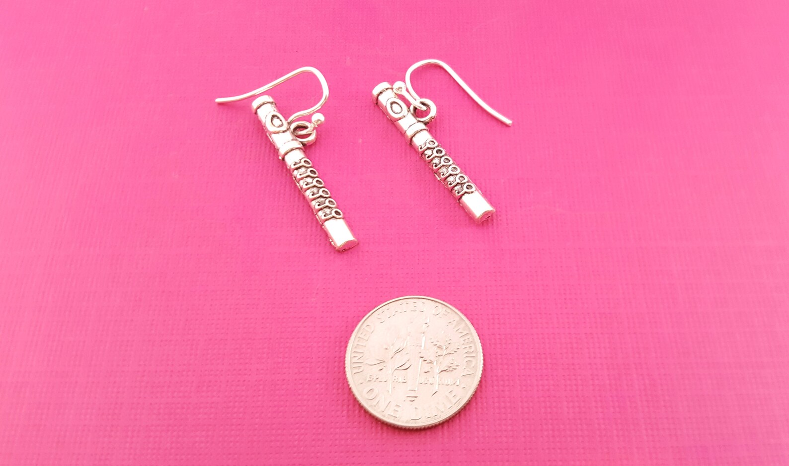 Flute Earrings Band Earrings Flute Charms Musician Etsy