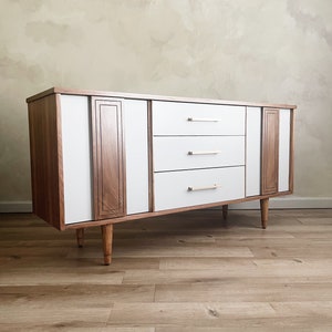 Two-Tone Sideboard Buffet Credenza image 2