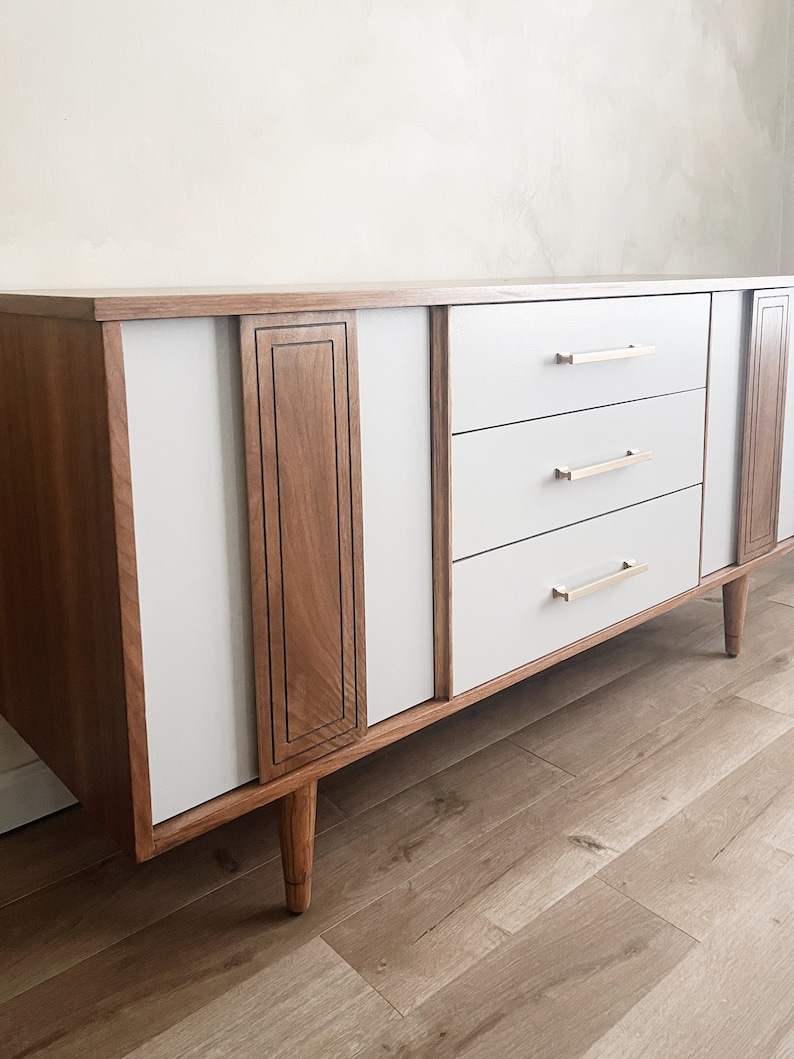 Two-Tone Sideboard Buffet Credenza image 3