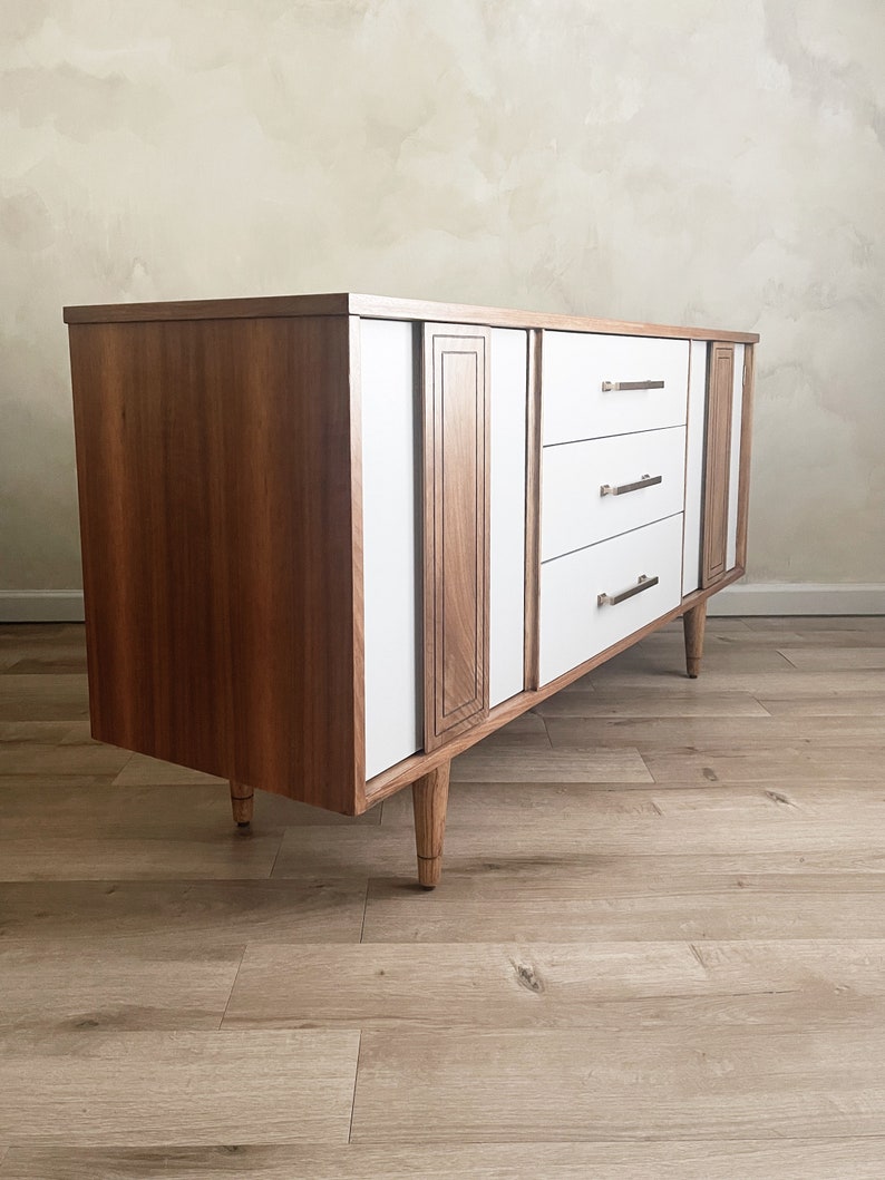 Two-Tone Sideboard Buffet Credenza image 8