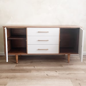 Two-Tone Sideboard Buffet Credenza image 9