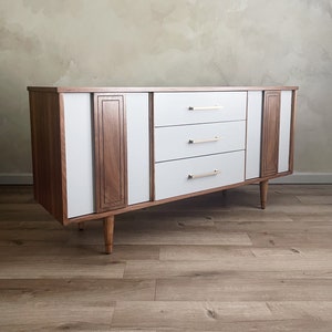 Two-Tone Sideboard Buffet Credenza image 6