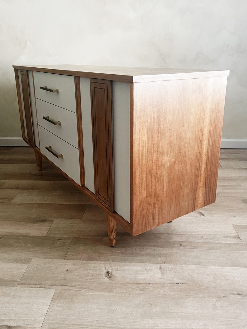 Two-Tone Sideboard Buffet Credenza image 7