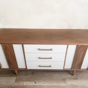 Two-Tone Sideboard Buffet Credenza image 5