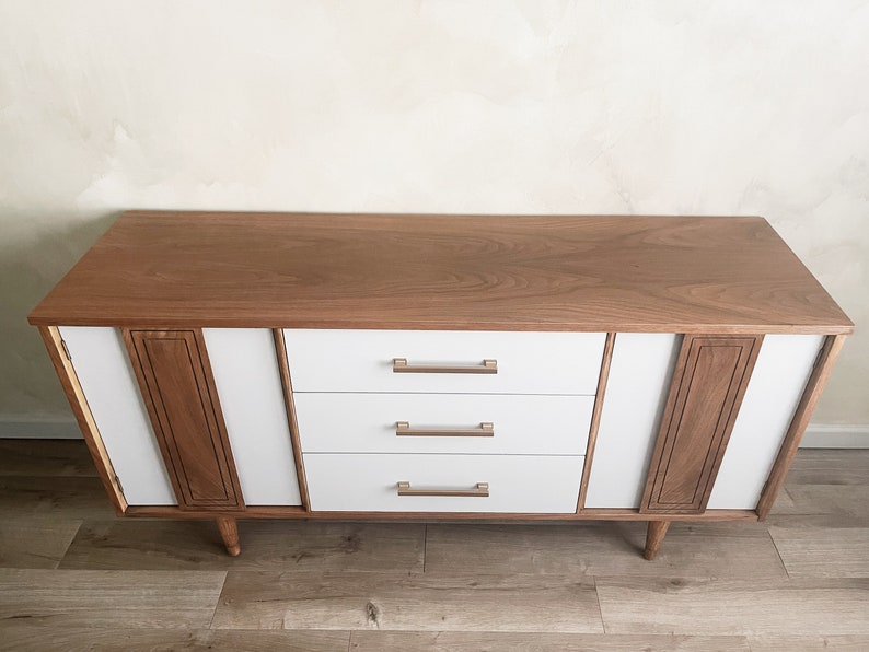 Two-Tone Sideboard Buffet Credenza image 5