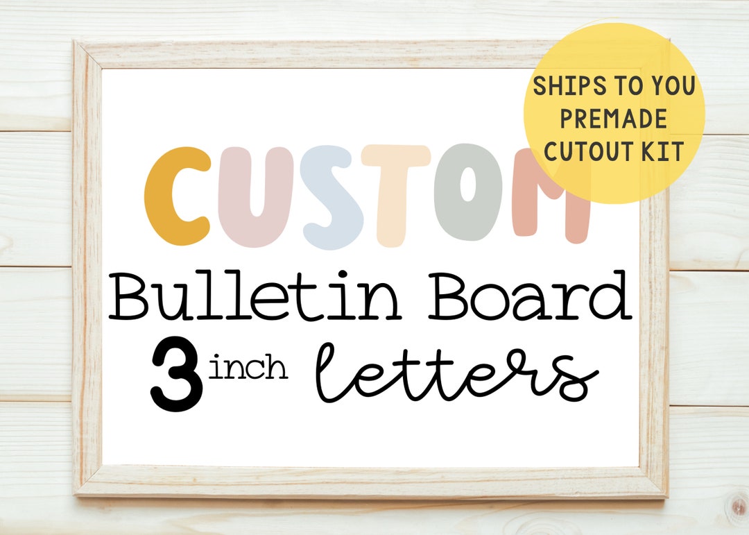 Custom Bulletin Board Letters 3 Inch Teacher Premade Bulletin Board