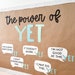 The Power of yet Growth Mindset Bulletin Board Digital Download Cutout ...