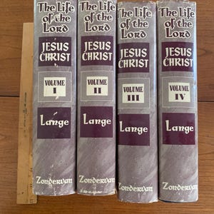 The Life Of The Lord Jesus Christ, 4 Vol Set. Johann Peter Lange, 1958