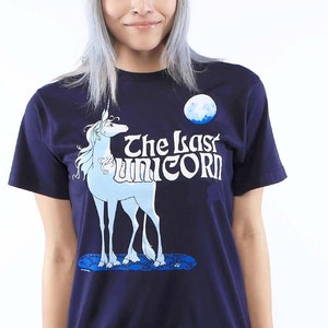 THE LAST UNICORN Movie Unisex T shirt, Excellent Print Quality, Rare Find ! Fast n Free Shipping - Truly The Last!