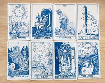 Cyanotype stencils, tarot stencils, diy craft, cyanotype kit just stencils, cyanotype tarot cards stencils, stencils for cyanotype