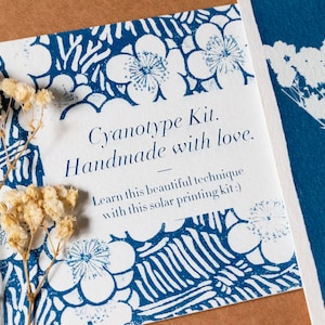 Cyanotype kit, diy solar printing kit, craft kit for adults, diy craft, diy cyanotype kit, cyanotype print, craft kit, cyanotype art