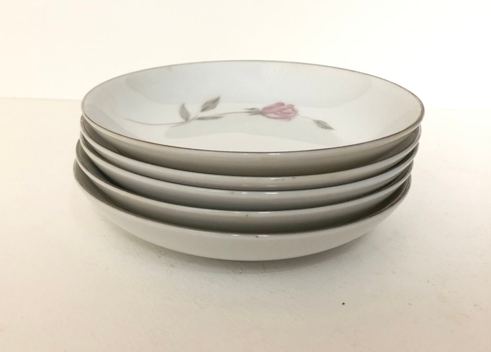 Mikasa Primrose 8 Fruit Dessert Bowls White Fine China Pink Etsy