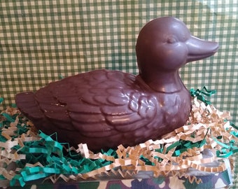 Our Soild Chocolate Mallard Duck. Tied with a Camouflage Bow.