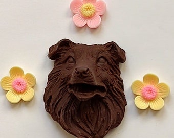 Chocolate Collie Faces. These are sold in a set of three.