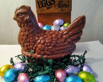 Solid Chocolate Chicken: 8 oz Milk or Dark Chocolate