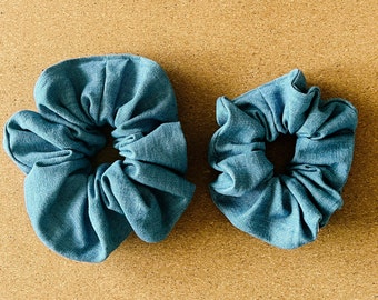 Denim Scrunchie I XL Scrunchie I Denim Style I Geburtstagsgeschenk | mini me | Geschenk für sie