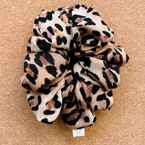 Cheetah scrunchie I XL scrunchie I gifts for her I mothers day gift leopard print scrunchie regular