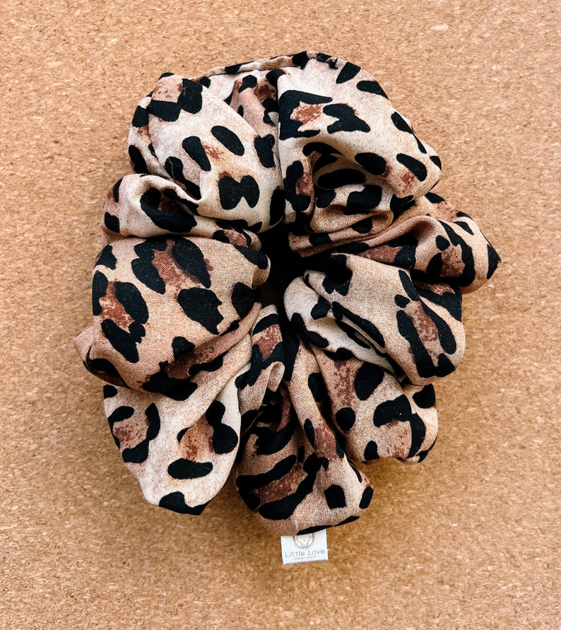 Cheetah scrunchie I XL scrunchie I gifts for her I mothers day gift leopard print scrunchie regular