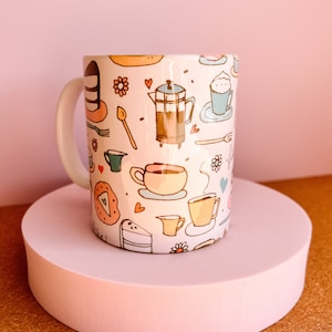 Adorable Fika Mug | handprinted mug | cute ceramics | adorable ceramics | mothers day gift