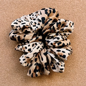 Cheetah scrunchie I XL scrunchie I gifts for her I mothers day gift leopard print scrunchie XL