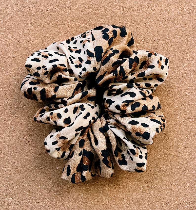 Cheetah scrunchie I XL scrunchie I gifts for her I mothers day gift leopard print scrunchie XL