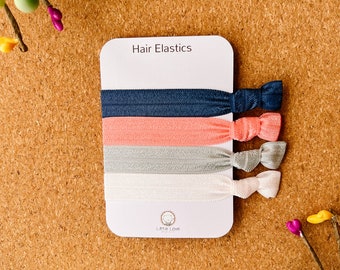 Little Love Hair Tie Set | creaseless elastics hair ties | soft hair bands | bridal gifts | free shipping
