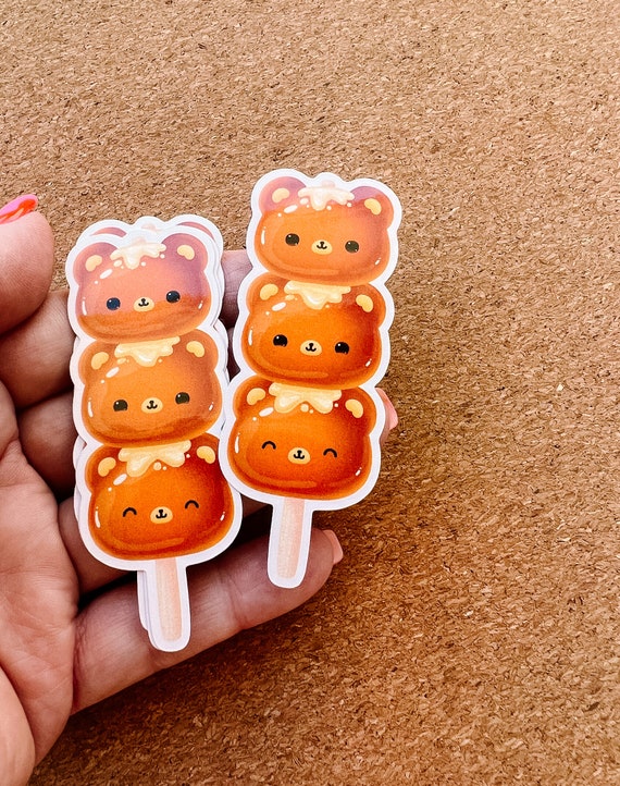 Adorable Kawaii Bear Dango Sticker | kawaii stickers | bullet journal stickers | vinyl sticker | free shipping