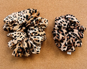 Cheetah scrunchie I XL scrunchie I gifts for her I mothers day gift | leopard print scrunchie