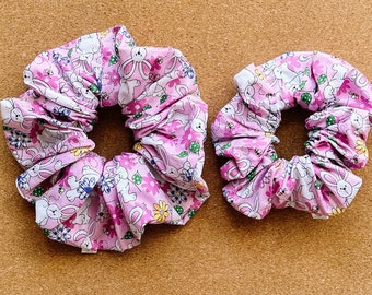 Pink Bunny Scrunchie | Easter scrunchie | XL scrunchies | Easter gift's | hair accessories | gift's for her