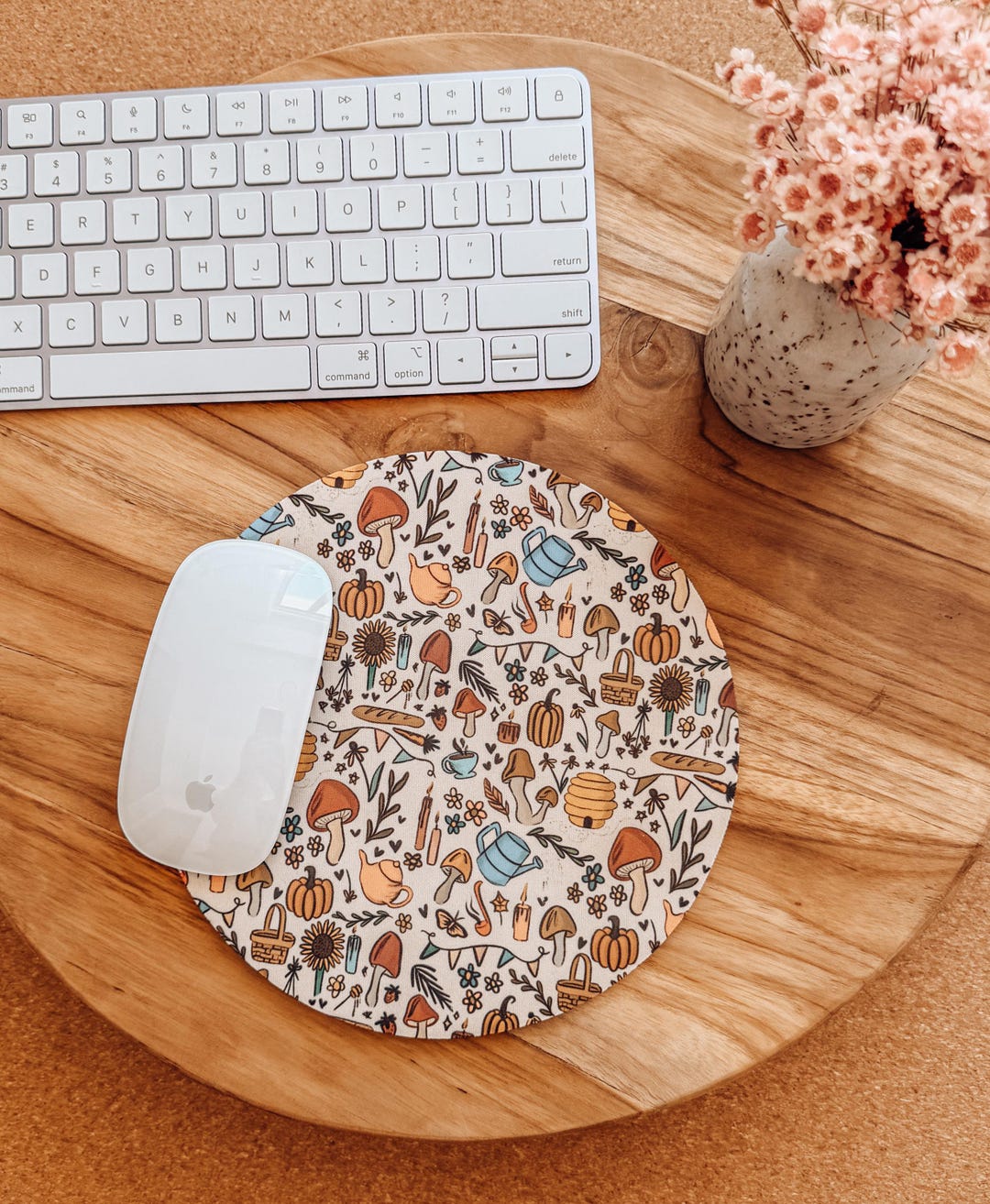 Cottage Core Computer Mouse Cottagecore Mouse Mat: Hand-printed Garden Design - Etsy