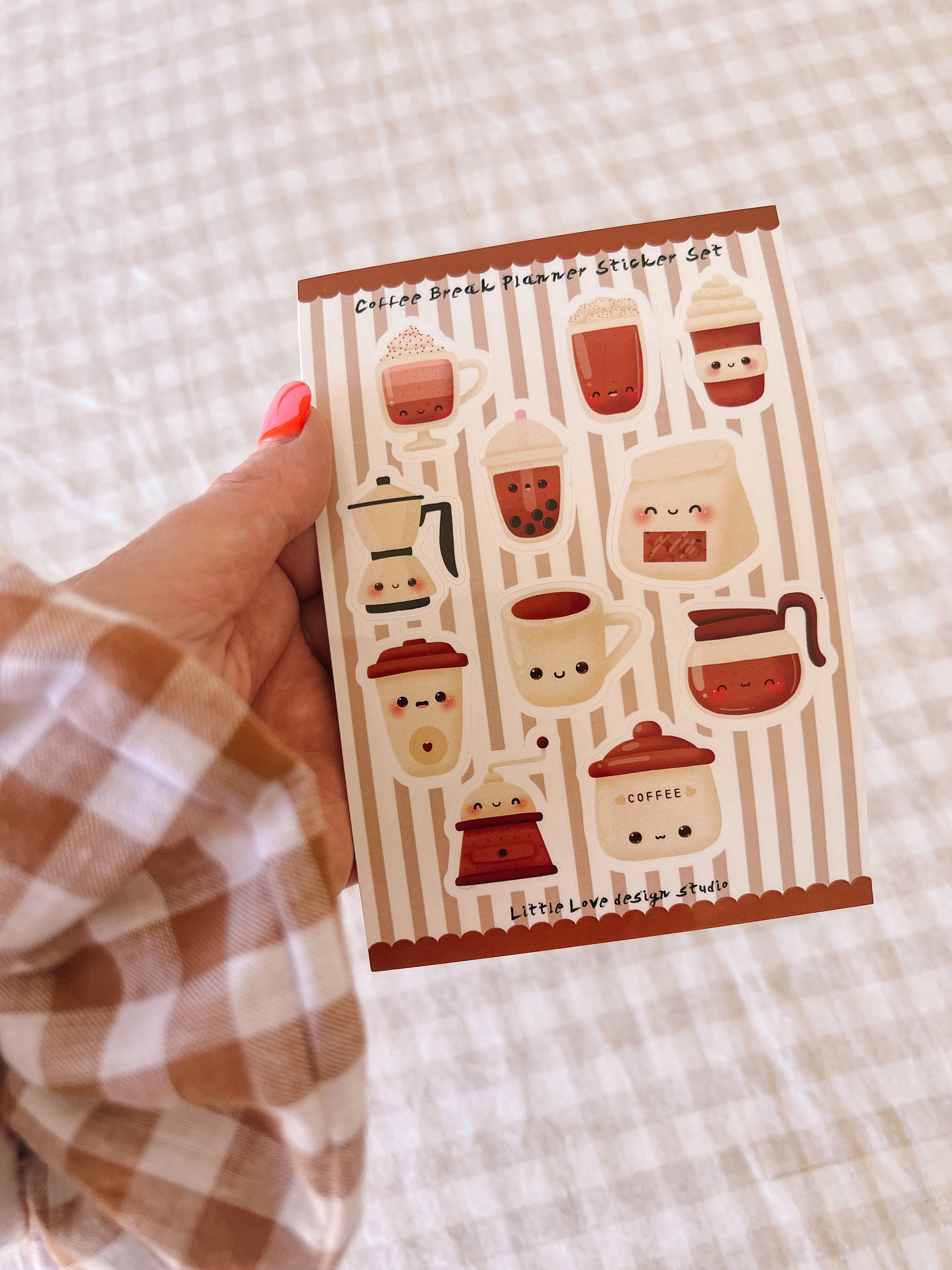 Coffee Break Planner Sticker Sheet Kawaii Stickers Bullet Etsy
