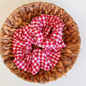 Red Gingham Scrunchie I XL scrunchies I gingham | gifts for her | teachers gift