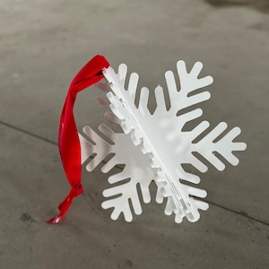 3D Outdoor Snowflakes, Snowflake, PVC Snowflakes, 13&quot; Snowflake, 3D Snowflake Set, Hanging Snowflake, 2 Piece Snowflake, Winter Decor,