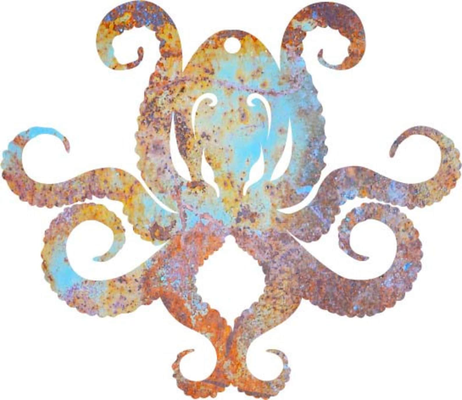 Octopus Wall Graphics Vinyl Wall Sticker Rustic Octopus Etsy UK