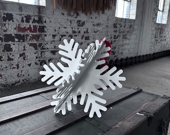3D PVC Snowflake: 13" Hanging Winter Decoration