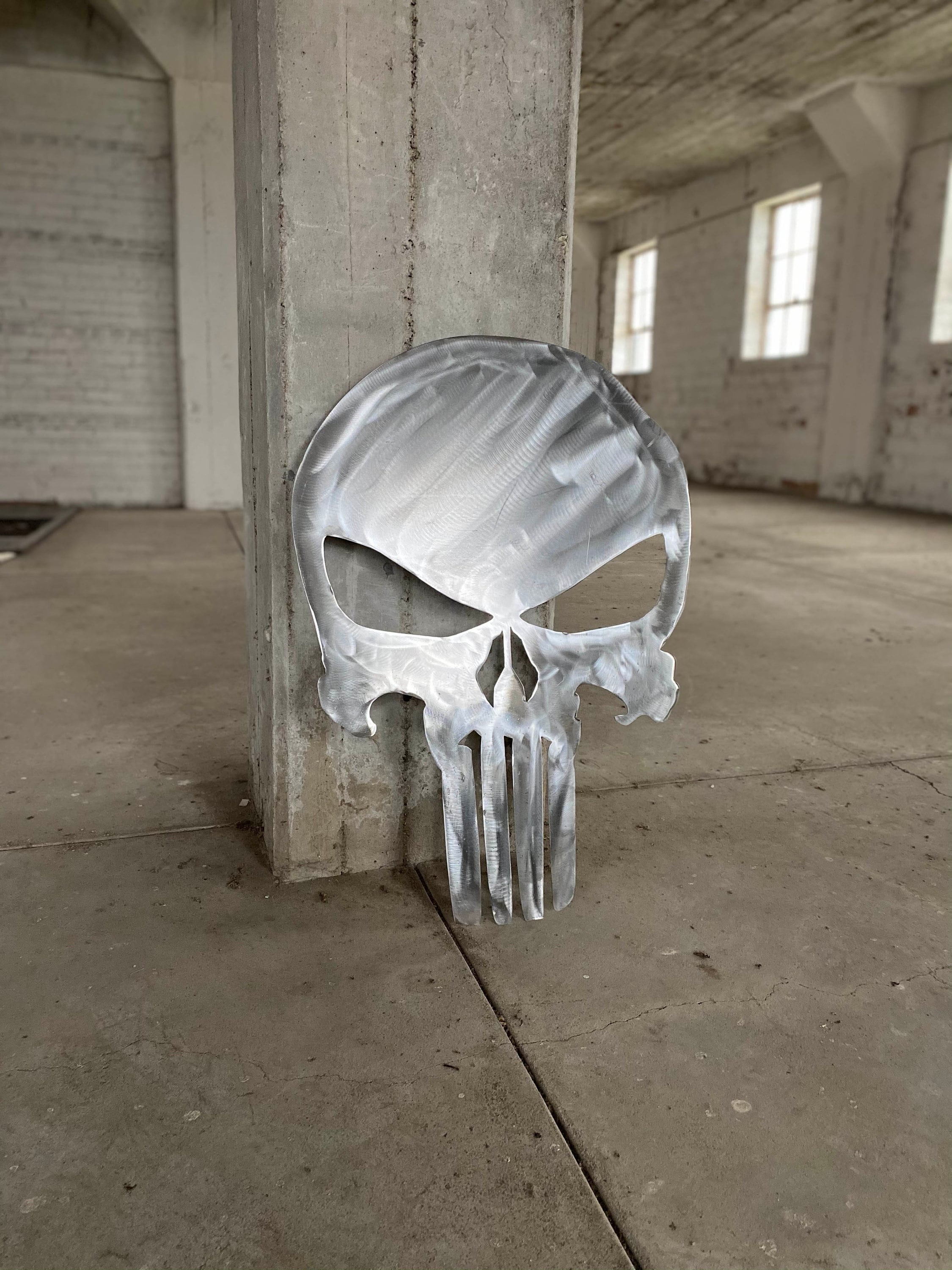 Marvel The Punisher Distressed Skull Logo1 Art Print by Sanzij