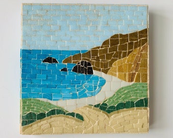 Coastal California Wall Hanging Mosaic Art Piece