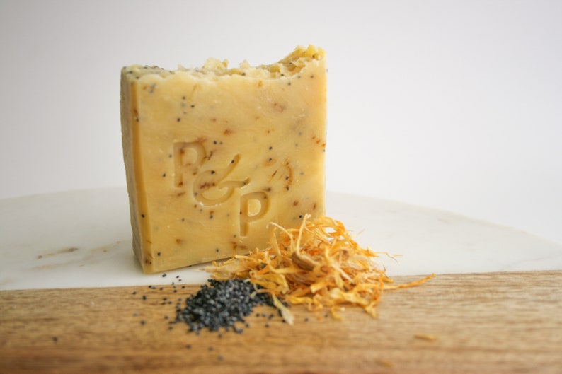 LEMON POPPY SEED Gently Exfoliating Shea Butter Handmade Soap Etsy Canada