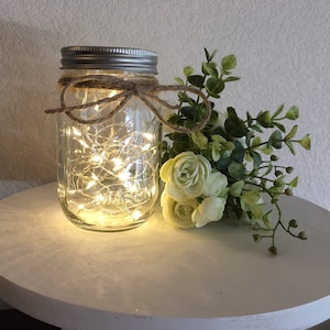 Mason Jar with Fairy Lights, Mason Jar Lantern, Mason Jars Lights, Garden Decor, Outdoor Wedding, Wedding Decor, Porch Decorations,Mason Jar image 4