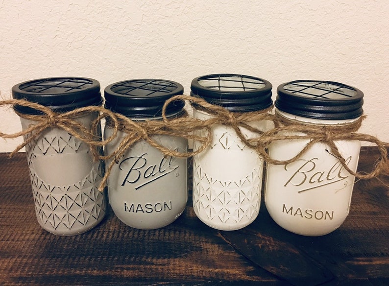 Farmhouse Bathroom Add on Rustic Toothbrush Holder Mason Jar Toothbrush Holder Bathroom Storage Toothbrush Holders