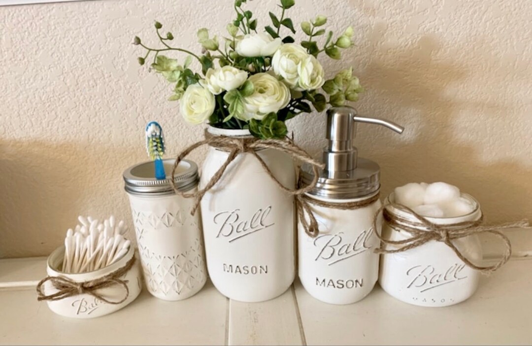 Bathroom Setbathroom Decorfarmhouse Bathroomjars for Bathroom