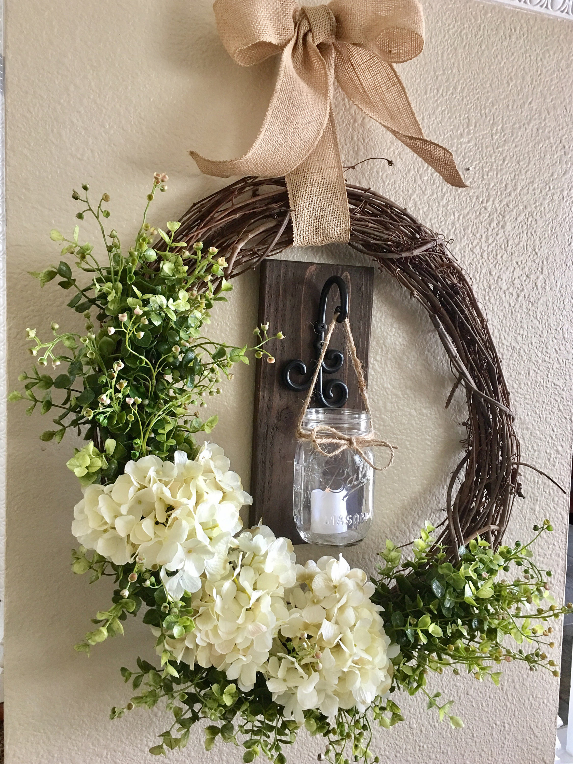 Creatice Farmhouse Arch Wall Decor With Wreath with Simple Decor