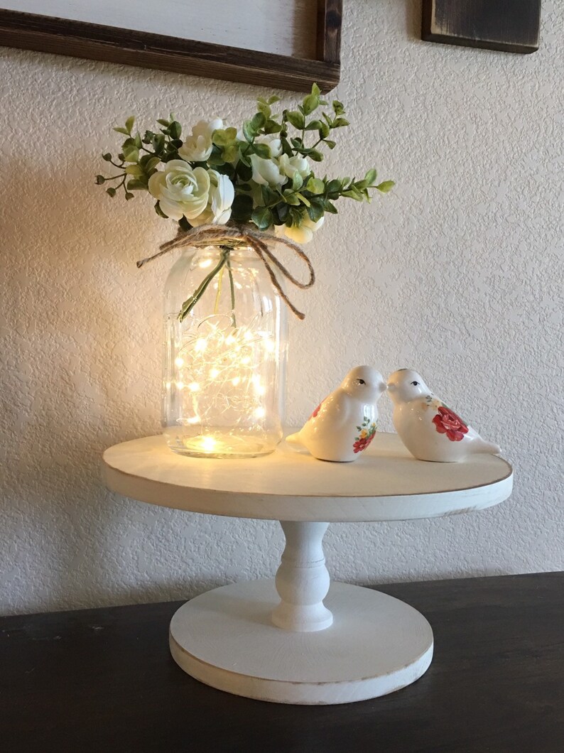 Wedding Table Decor Farmhosue Table Decor Decorative Cake Stand Cake Display Rustic Cake Stand Party Table Decor Tablescape Decor